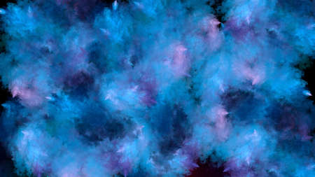 Abstract fractal background with cosmic glow. Colors of rainbow. Horizontal banner. Used for design and creativity, for screensavers.の写真素材