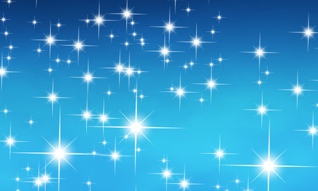 Winter blue background with snowflakes. Christmas and New Year background.の写真素材