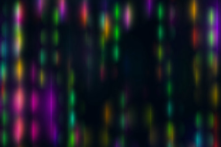 Beautiful abstract colorful background with neon lines. Fantastic glowの写真素材
