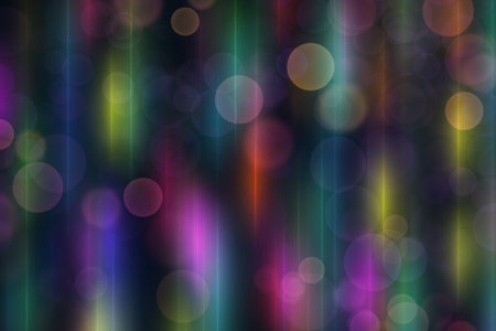 Beautiful abstract colorful background with neon lines and bokeh. Fantastic glowの写真素材