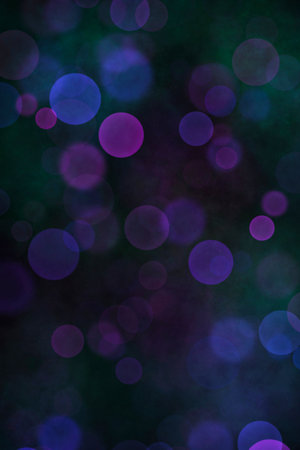 Abstract pink, blue, purple bubbles. Festive soft background with colored circles.の写真素材