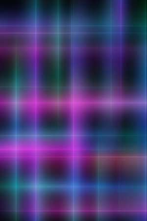 Beautiful abstract colorful background with neon lines. Fantastic glowの写真素材