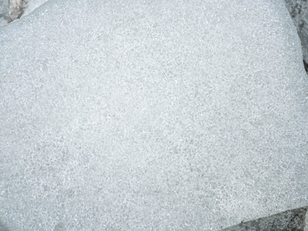 Extreme Macro Texture Of Frozen Ice Surface