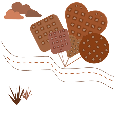 Abstract City made from biscuitのイラスト素材