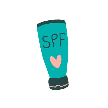sunscreen cream. Sun protection cosmetic product for summer holidays on the beach. SPF skincare...