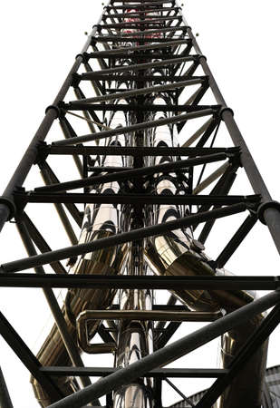 Metal Construction. View from below. isolateの写真素材