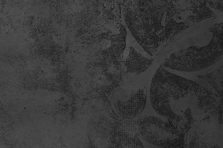dark gray concrete background with vintage patternの写真素材