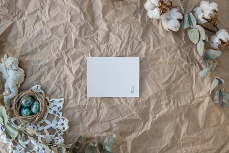 Easter holiday decorations , Easter concept backgroundの写真素材