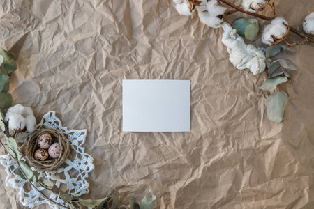 Easter holiday decorations , Easter concept backgroundの写真素材