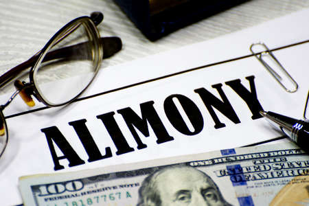 alimony is a payment by court order one person in a couple to make the payment to the other person when that couple separates or divorces.の写真素材