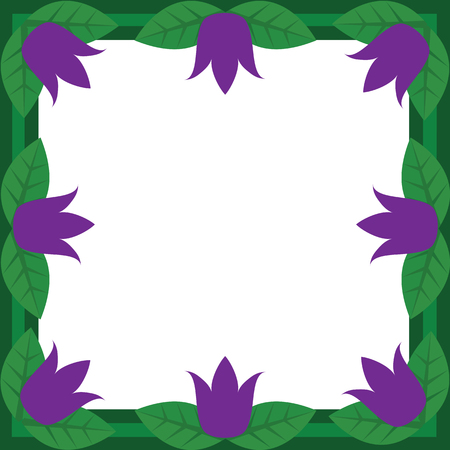 Decorative frame with lilies のイラスト素材