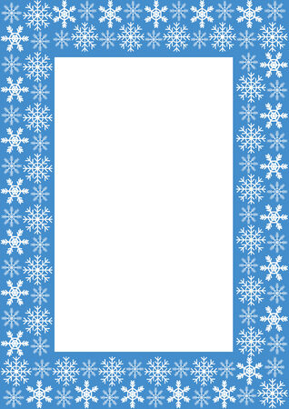 frame with snowflakesのイラスト素材