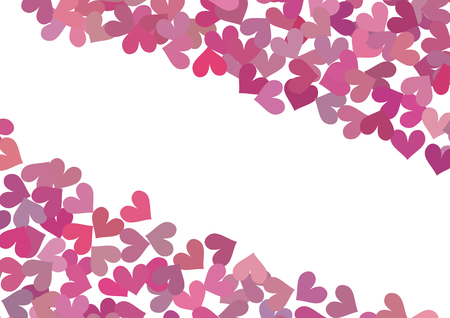 Background with hearts. Vector illustrationのイラスト素材