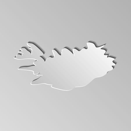 iceland mapのイラスト素材