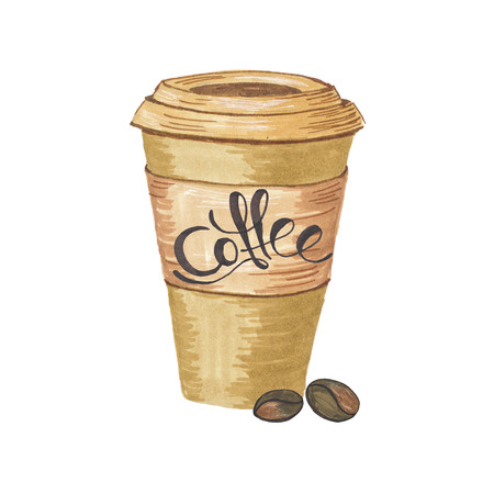 Hand Drawn Coffee Mugの写真素材