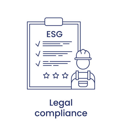 Legal compliance icon, ESG social concept. Illustration isolated on a white background.の写真素材