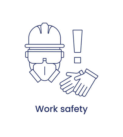 Work safety icon, ESG social concept. Vector illustration isolated on a white background.のイラスト素材