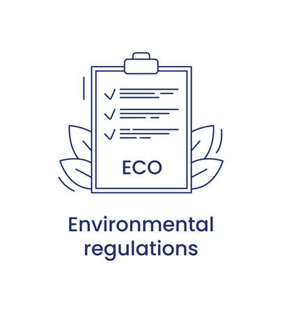 Environmental regulations icon, ESG concept. Illustration isolated on a white background.の写真素材