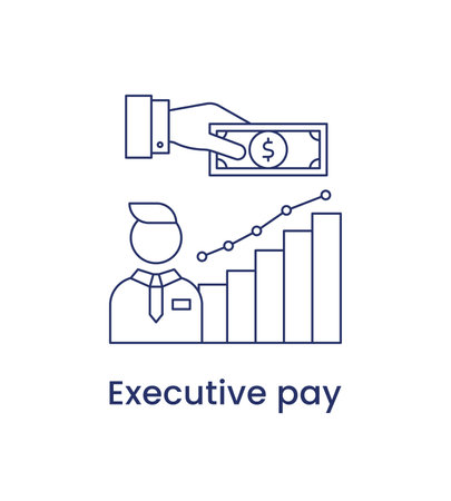 Executive pay icon, ESG Governance concept. Vector illustration isolated on a white background.のイラスト素材