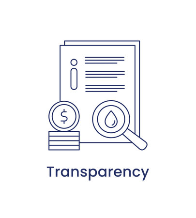 Transparency icon, ESG Governance concept. Vector illustration isolated on a white background.のイラスト素材