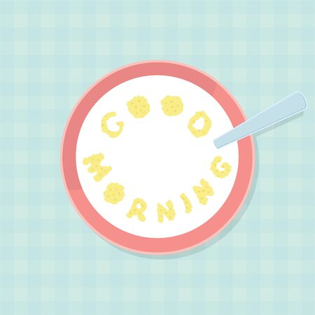 Good Morning. Letters by Corn Flakes Flatのイラスト素材