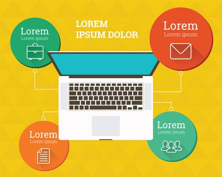 Modern infographic. Flat design. Vector Illustration EPS 10.のイラスト素材