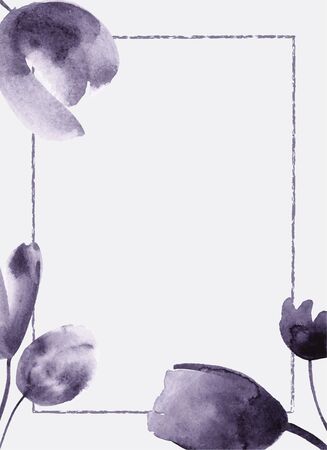 Background with watercolor flowers. Can be use for web-banner, poster, card, invitation, flyer. Vector eps 10のイラスト素材