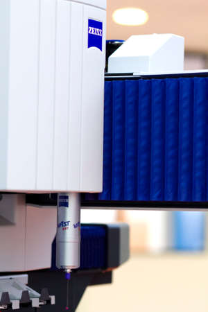 MEXICO CITY - January 29, 2014: Carl Zeiss brand event "We make it visible" in Mexico. ZEISS, is a German manufacturer of optical systems, medical devices and industrial measurement.のeditorial素材