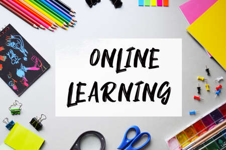 Notepad with the inscription Business to Customer. Conceptual image, business accessories, calculator isolated on the desktop. Finance or business concept.の写真素材