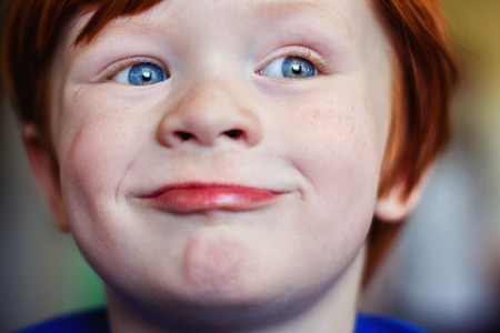 4 year old boy acting silly