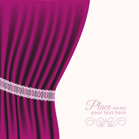 Background with purple velvet curtain.のイラスト素材