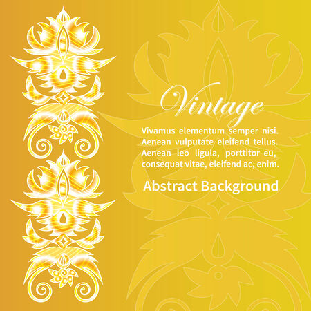 vintage ornament pattern with vignettes and curlsのイラスト素材