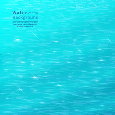Blue water surface with space for text.Vektor background.のイラスト素材