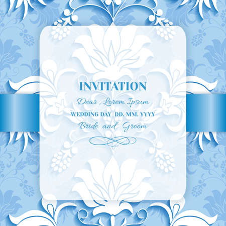 Invitation card or greeting pattern 3D bouquet abstract  flowersのイラスト素材