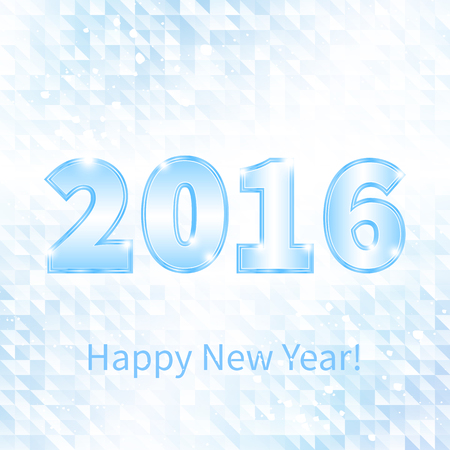 Ice figures 2016 on winter window with abstract pieces iceのイラスト素材