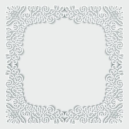 Luxury white frame ornament art deco isolated on white backgroundのイラスト素材