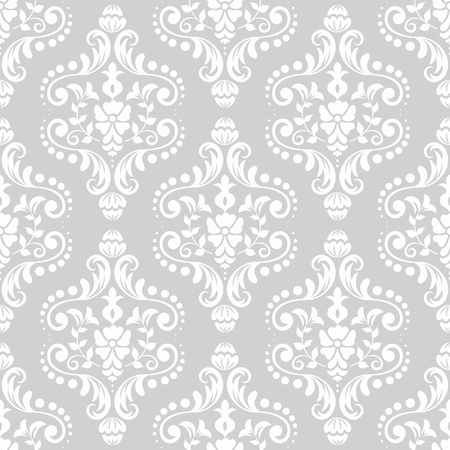 Damascus seamless pattern of floral ornament wallpaper background in vintage styleのイラスト素材