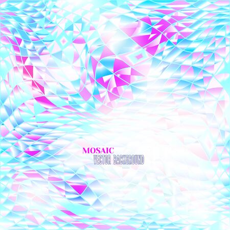 Abstract colored mosaic wave.Background from pieces of glass.Vector illustrationのイラスト素材