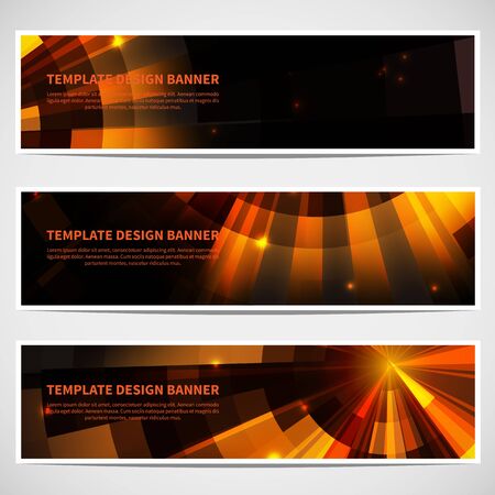 Banners set for business modern background design.Abstract cyberspace.Vector illustrationのイラスト素材
