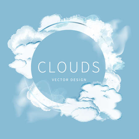 Abstract background of the cloudy blue sky
