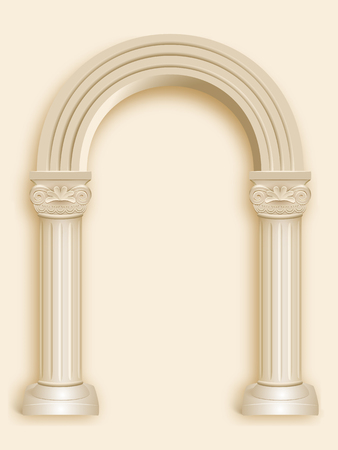 roman column marble archのイラスト素材