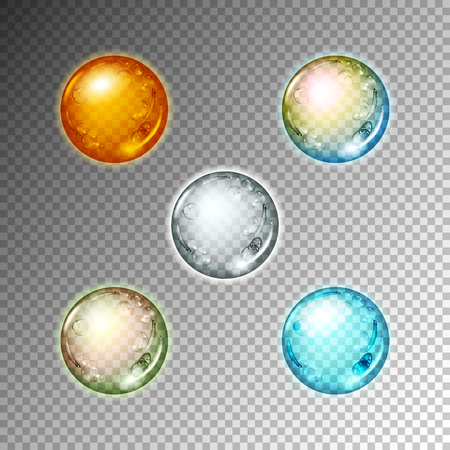 Set of multicolored dropsのイラスト素材