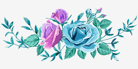 arrangements with rosesのイラスト素材