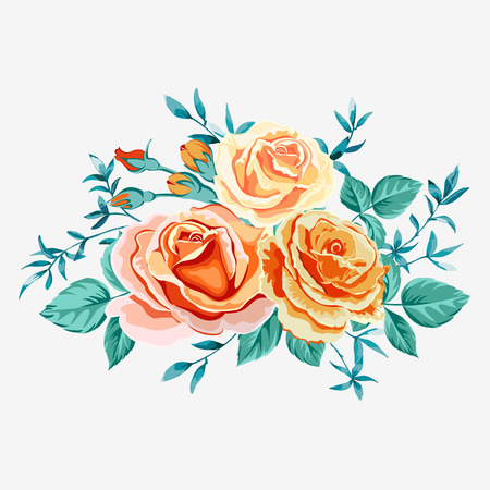flower bouquet isolatedのイラスト素材