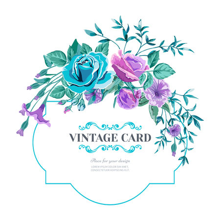 vintage floral backgroundのイラスト素材