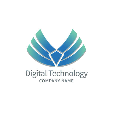 Abstract logo concept design for digital technologies, business, education, health.のイラスト素材