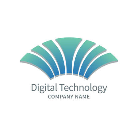 Abstract logo concept design for digital technologies, business, education, health.のイラスト素材