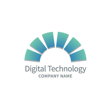 Abstract logo concept design for digital technologies, business, education, health.のイラスト素材