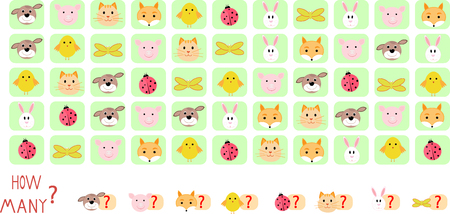 Riddle count the beasts vector illustrationのイラスト素材