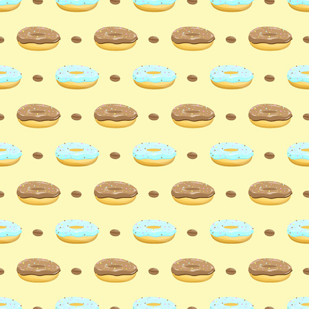 Donut cake seamless vector patternのイラスト素材